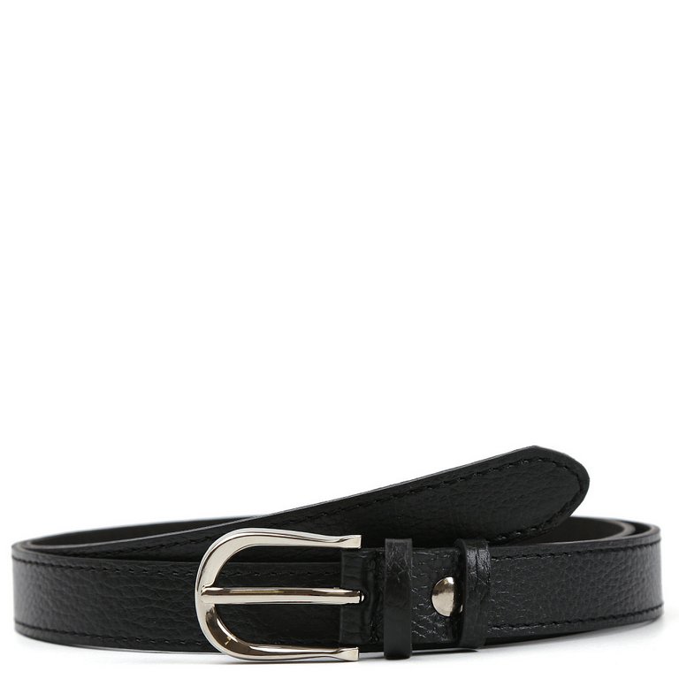 Ремень FABRETTI женский, натуральная кожа, размер 120, черный
