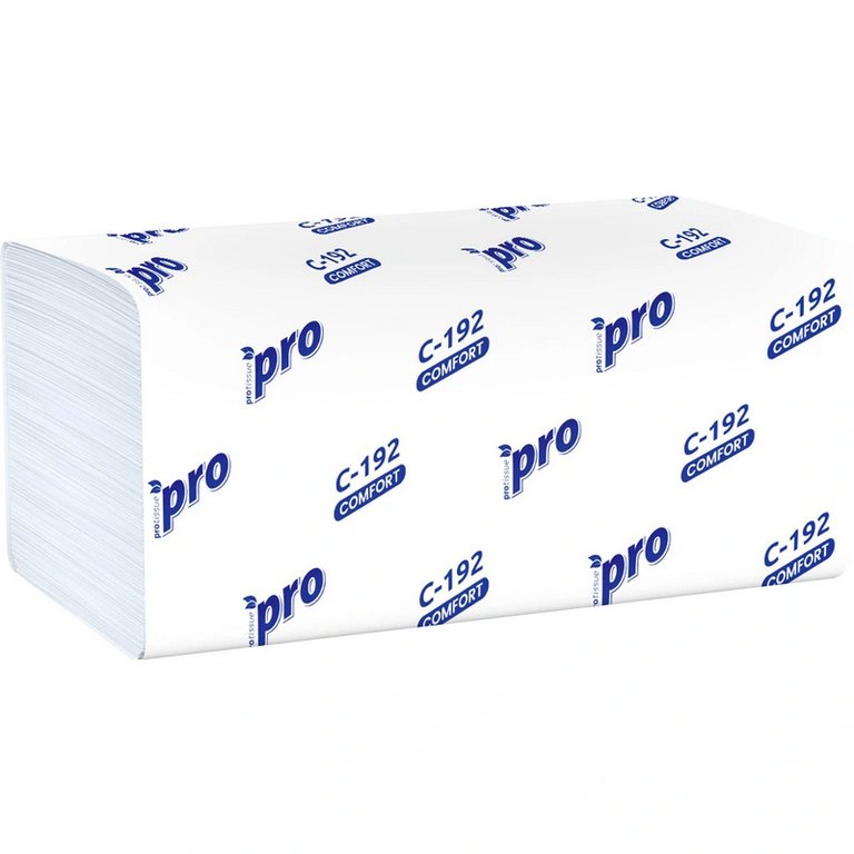 Полотенце бумажное для диспенсера в пачке Protissue (H3)ZZ , 1-слой., 250лист (210*220см) тисн.