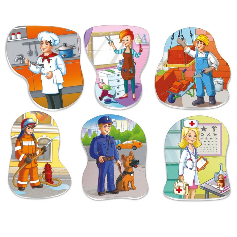 Пазлы MAXI  18 дет. "Профессии" Русский стиль