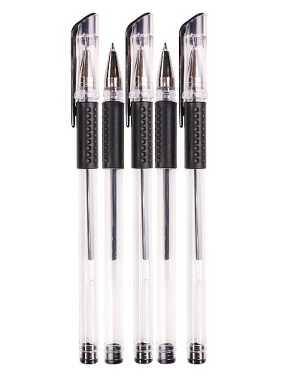 Ручка гелевая Legend резин. упор 0,7мм черная  (стерж.130мм, линия 0,5мм)