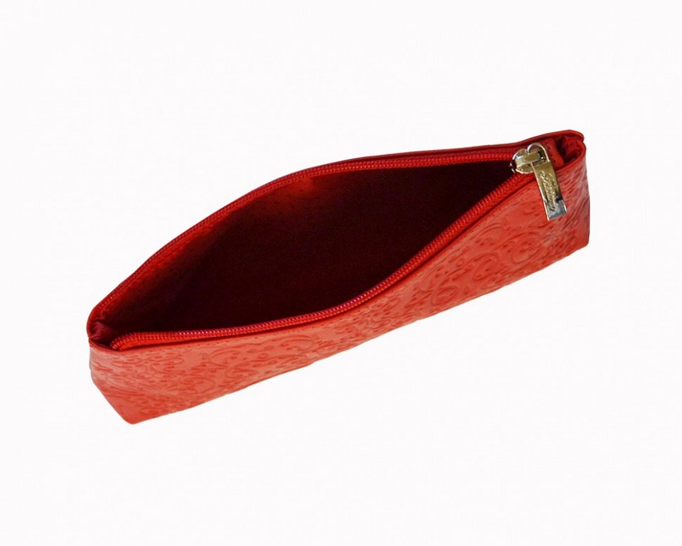 Косметичка D.Morelli "Энжи" из нат.кожи, красная