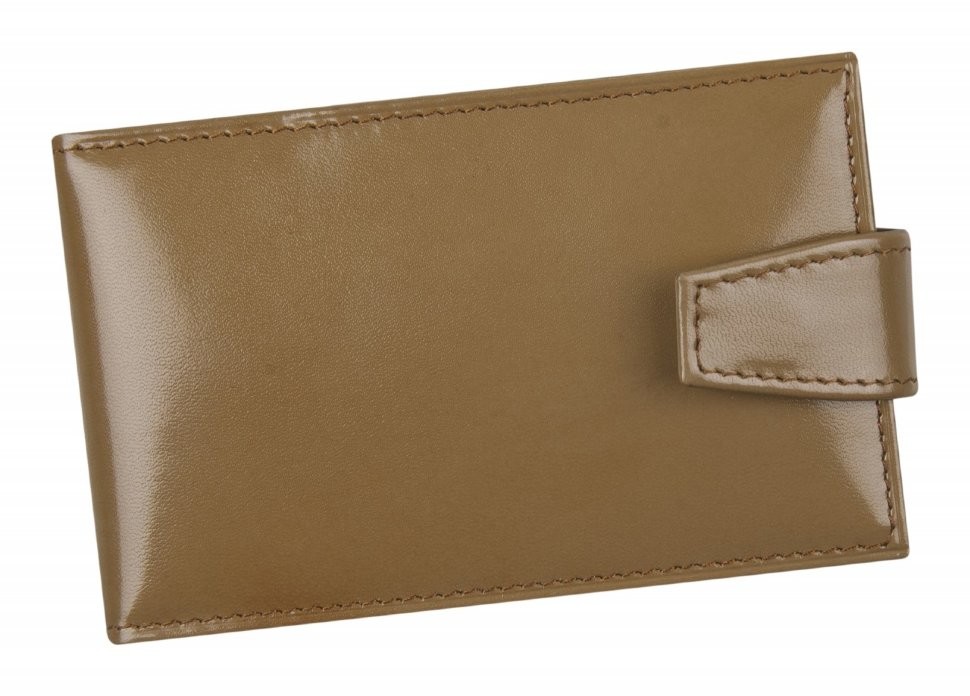 Визитница на 40 визиток Alliance 105*65мм, нат.кожа, бежевая (кляс. на 1 виз.)