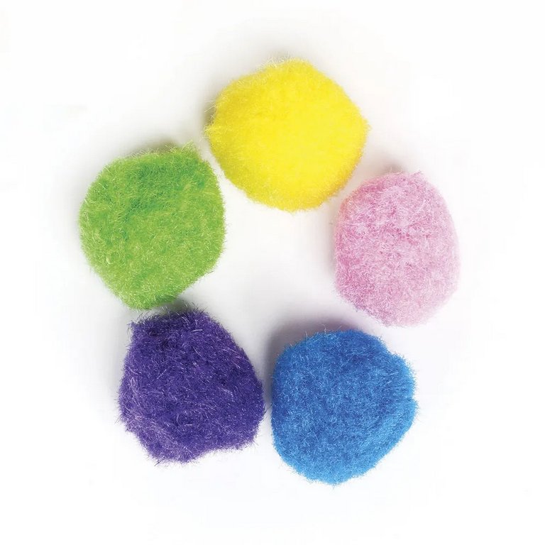 Помпоны 25мм 5 цветов (30шт/уп.) ОСТРОВ СОКРОВИЩ