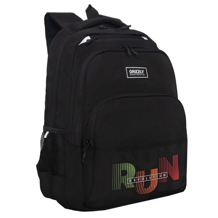 Рюкзак молодежный мужской Grizzly 45*32*23 см., черный
