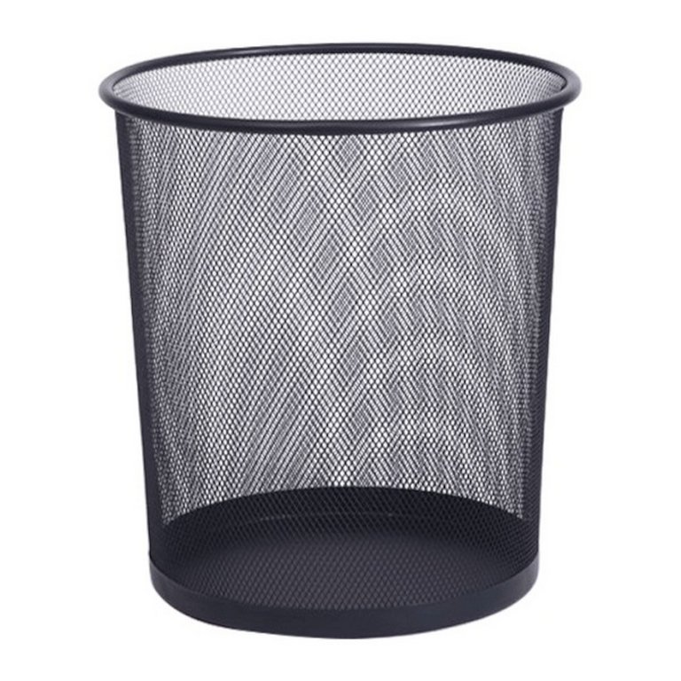 Корзина для бумаг металлическая 13л, черная deVENTE, круглая