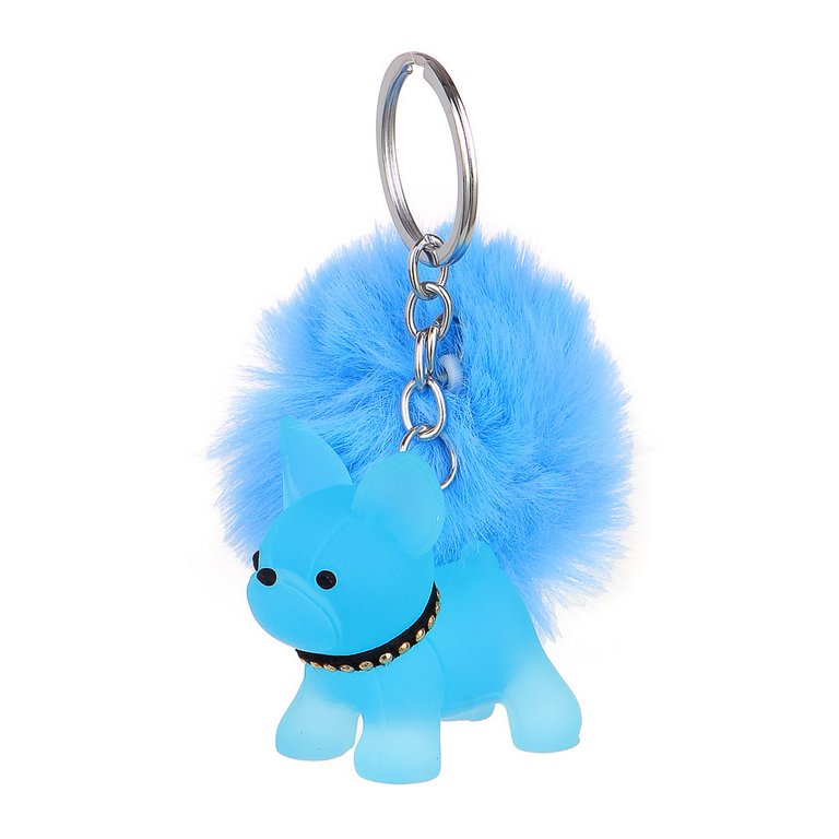 Брелок "Помпон с собачкой", 5,5*12,2 см (иск. мех) ассорти