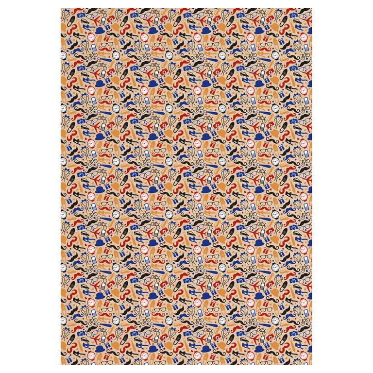 Бумага упаковочная 70*100см крафт в рулоне (ассорти) "Super Man" MESHU