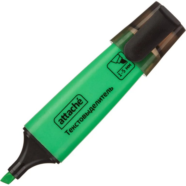 Текст-маркер Attache Colored зеленый, 1-5мм