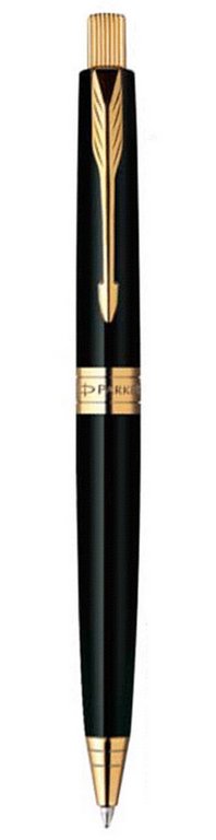 Ручка шариковая Parker Aster Black GT, синяя 1.0мм, кнопоч., подар.упак