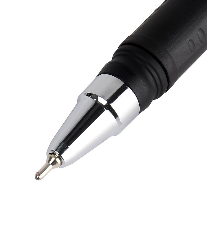 Ручка шариковая с рис. масляная LOREX "B&W MARBLE Double Soft" синяя 0,7мм (линия 0,35мм) игольч.
