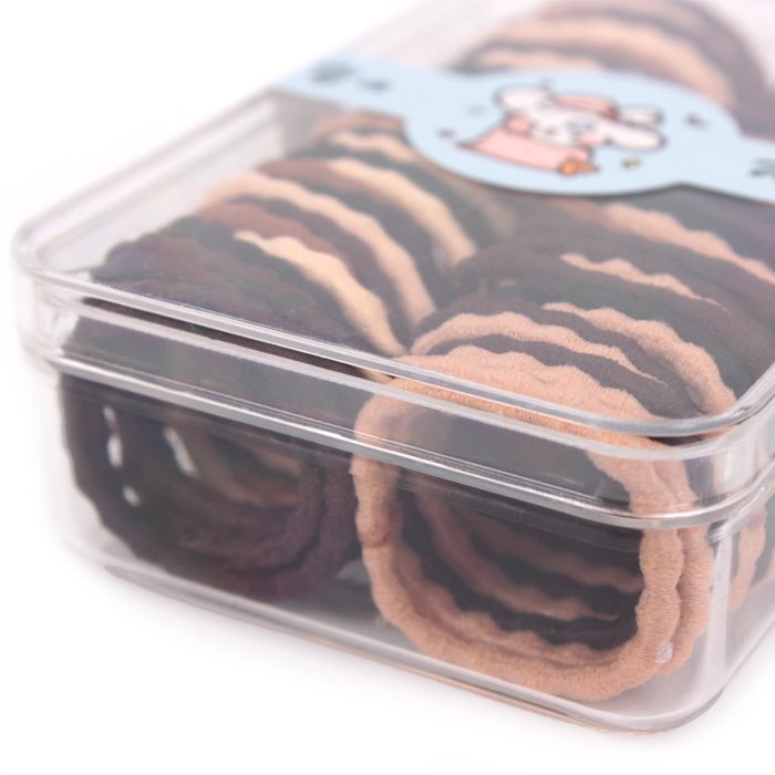 Резинки для волос в наборе ассорти (коричневые тона)