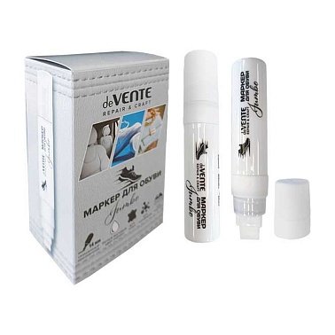 Маркер для обуви 14мм deVENTE "Master Jumbo" скошенный, белый матовый