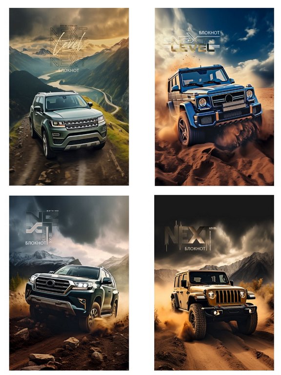 Блокнот А6  40л., 100*146 мм, на гребне Prof-Press "Авто и природа"