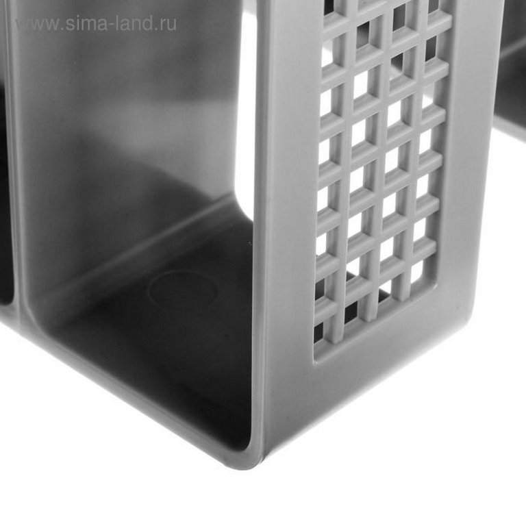 Подставка для бумаг, 3 отдела серая 210*170*210 мм Erich Krause