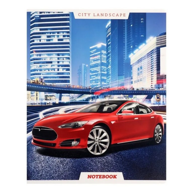 Тетрадь 48 лист лин. А5 на скрепке "Городские авто"