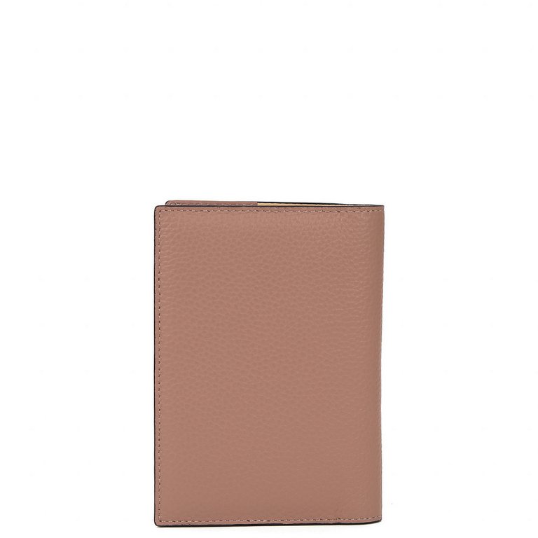 Обложка для документов FABRETTI женская, нат. кожа, 10*13,5*1,5см, темно-розовый