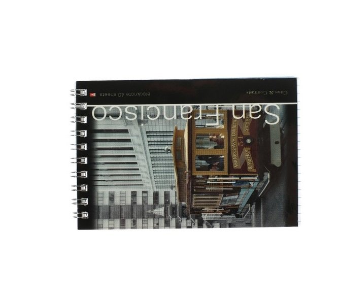 Блокнот А6  40л., 105*148 мм, на гребне "ГОРОДА" 5 ВИДОВ