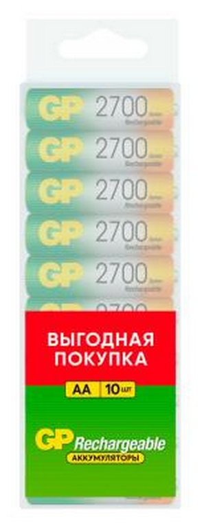 Аккумулятор R06 AA GP 2700мАч 270AAHC-CRB10 PB10