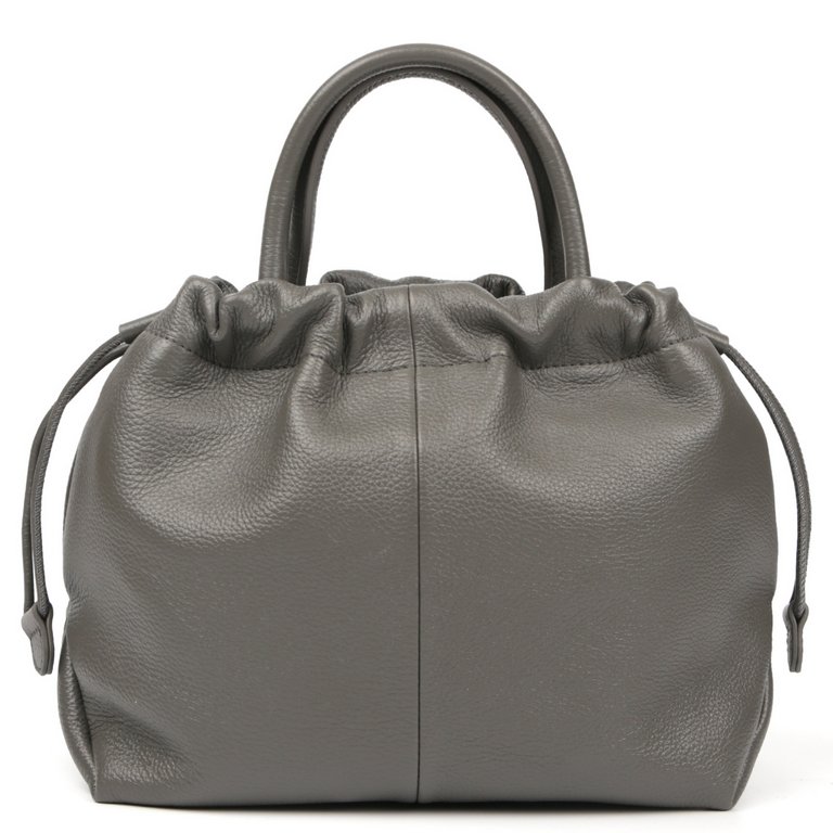 Сумка женская FABRETTI 24х21х12 см, нат. кожа, серый