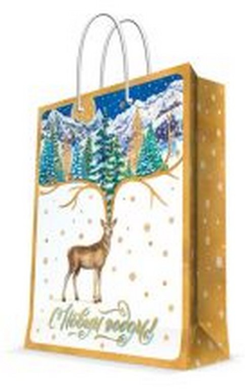 Пакет бумажный НГ 18*23см ламиниров. "С Новым Годом!"