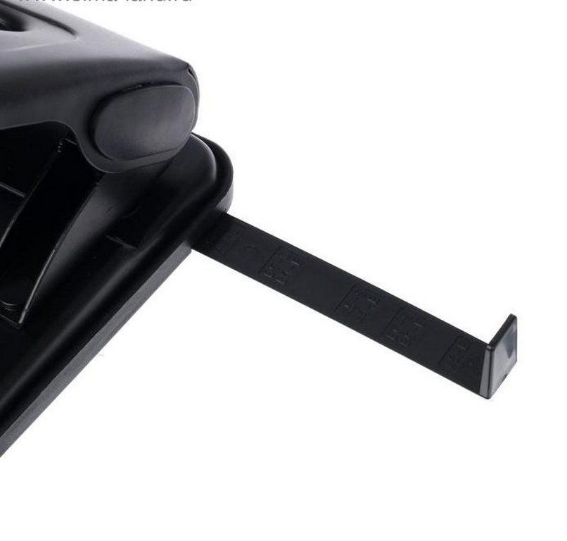 Дырокол до 35л метал. deVENTE с линейкой черный