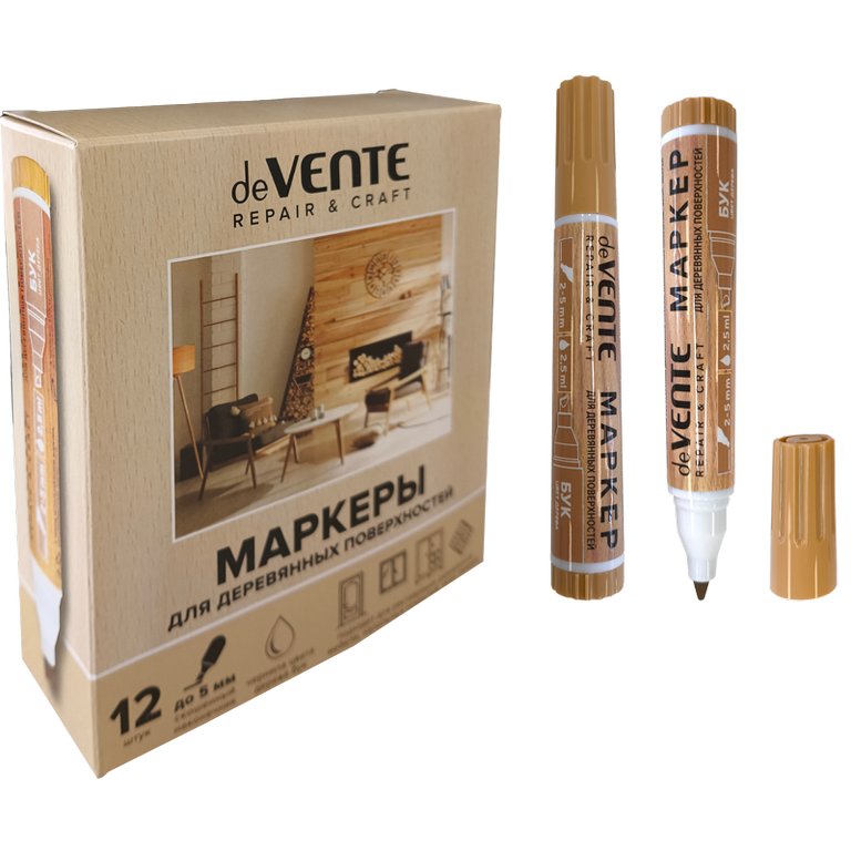 Маркер для деревянных поверхностей 1-5мм deVENTE "Repair" бук