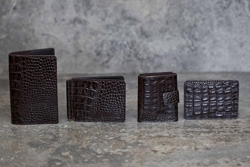 Зажим для денег Faetano "Кроко" нат.кожа, коричневый