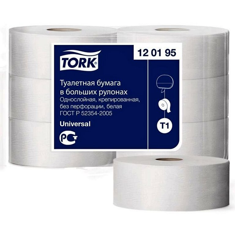 Туалетная бумага для диспенсера в рулоне Tork Universal (T1), 1сл, 525м. Туалетная бумага для диспенсера в рулоне Tork Universal (T1), 1сл, 525м.
