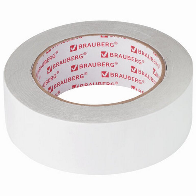 Скотч двухсторонний (полипроп. основа) 38 мм*25 м BRAUBERG, 90 мкм