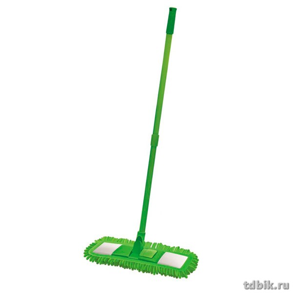 Швабра Хозяюшка Мила телескопич.(насадка из микрофибры синель) 82-132 см.