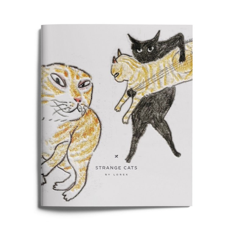 Тетрадь 48 лист кл. А5 на скрепке "STRIKING CATS" LOREX 5 видов