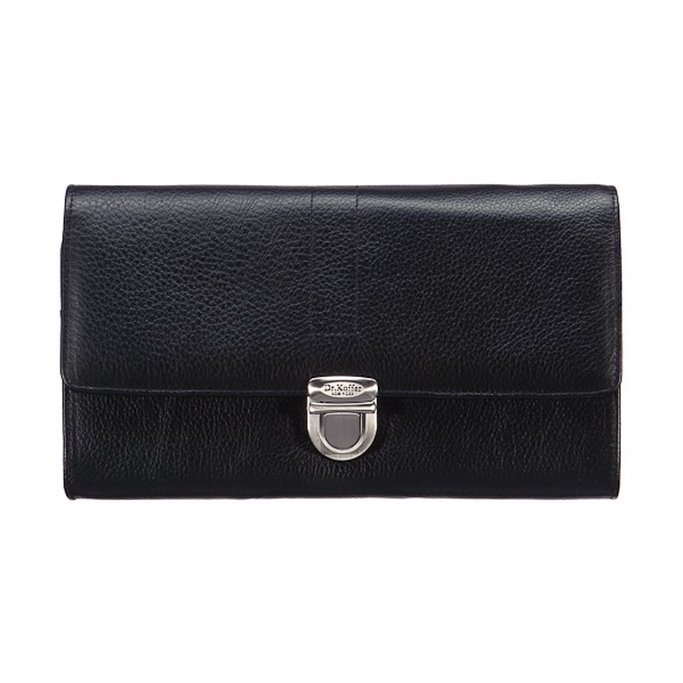 Сумка-органайзер Dr.Koffer 24x14x3см, нат. кожа, черная