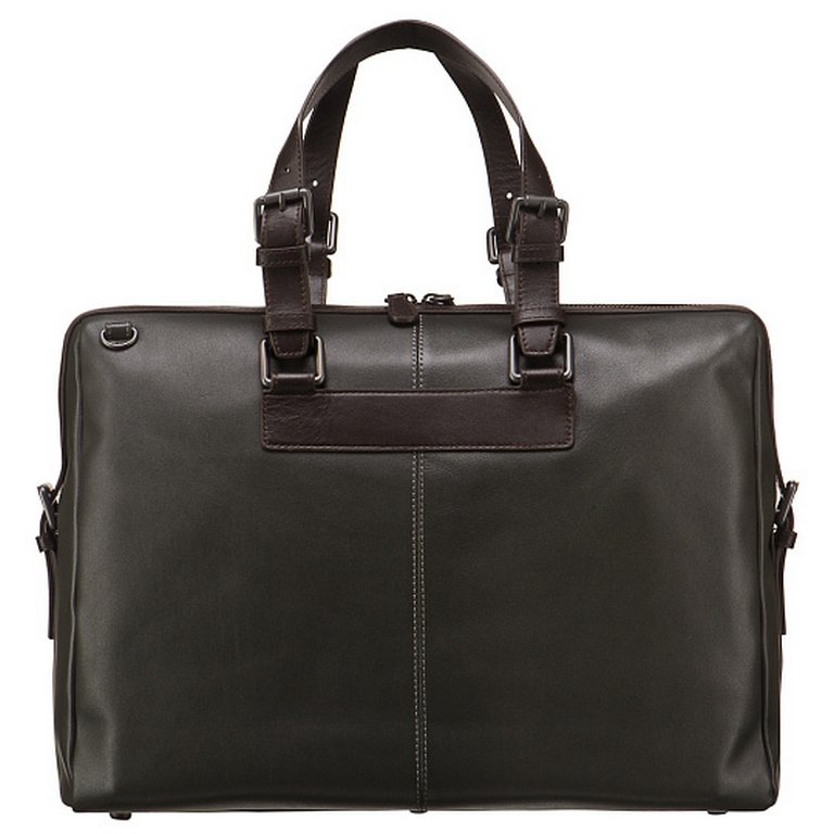 Сумка для документов Dr.Koffer, нат. кожа, серая