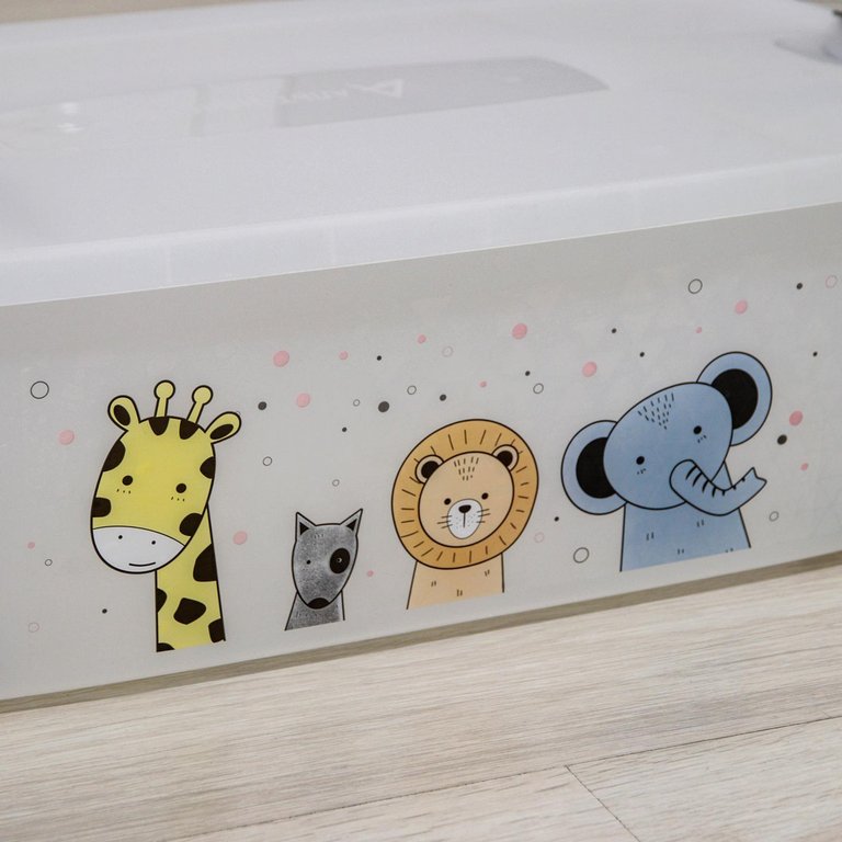 Контейнер для хранения на колёсиках детский, 32 л, пластиковый с крышкой