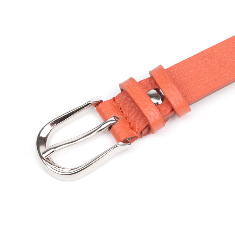 Ремень FABRETTI женский, натуральная кожа, размер 120, оранжевый