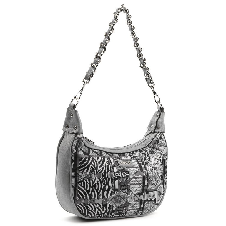 Сумка женская FABRETTI 29х21х8 см, искусст. кожа, серый