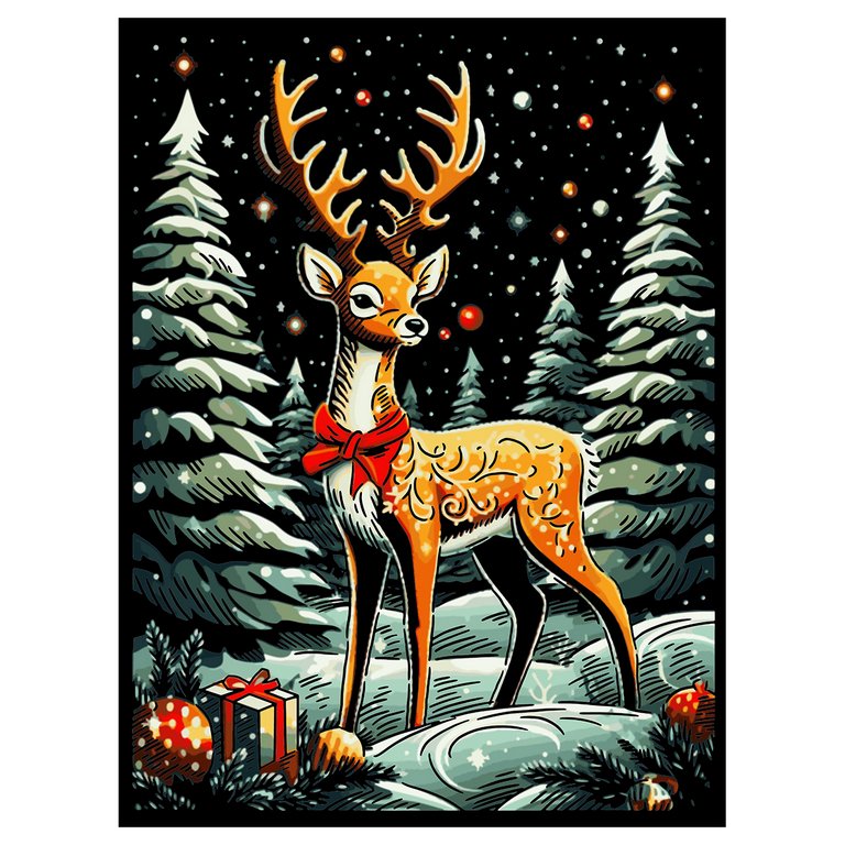 Скретчинг  А5 "Новогодний олень" LORI