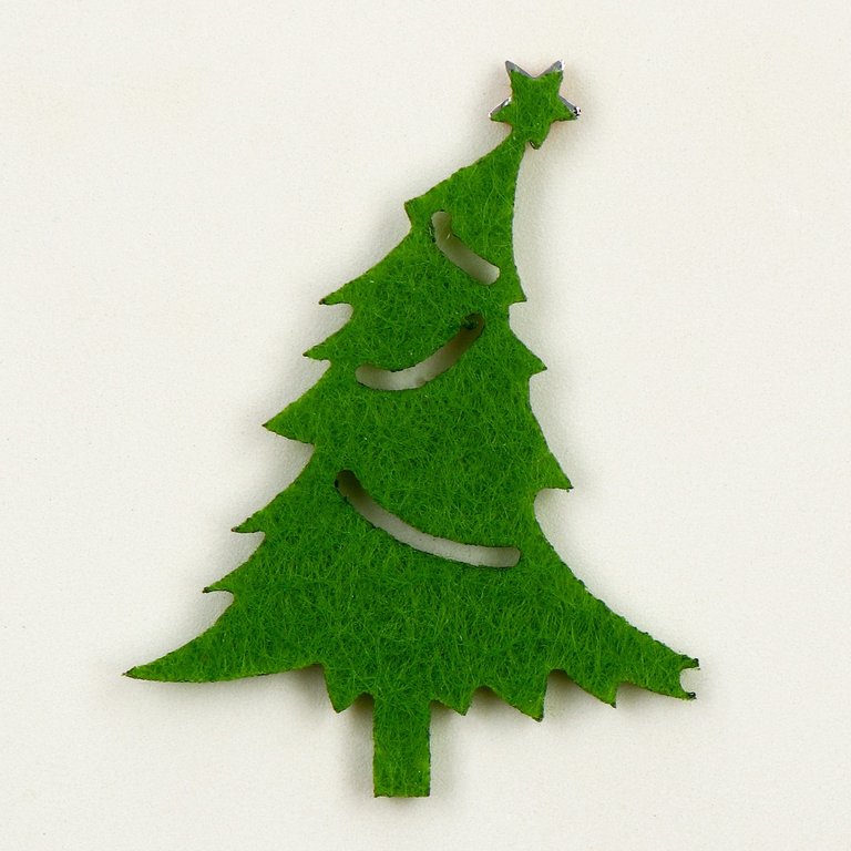 Наклейки из фетра "Ели" 4 шт/уп.