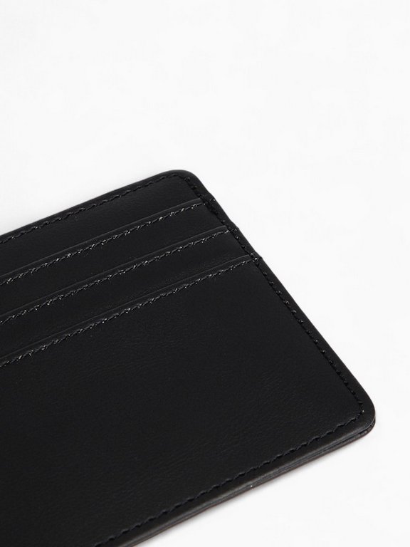 Картхолдер, на 3 карты, отделение для купюр, чёрный