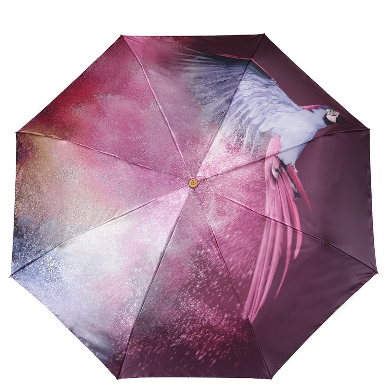 Зонт женский суперавтомат Fabretti, облегченный, 3 сложения, сатин