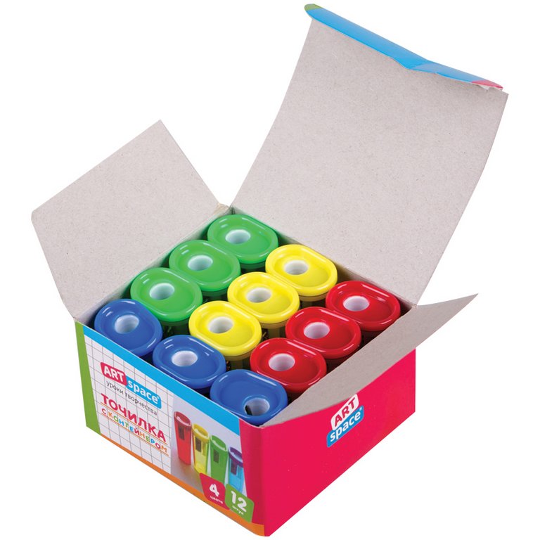 Точилка с контейнером ArtSpace, ассорти