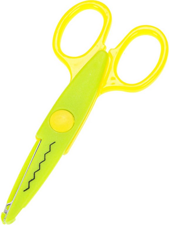 Ножницы фигурные 13 см "Монстрики" зелено-жёлтые Profit