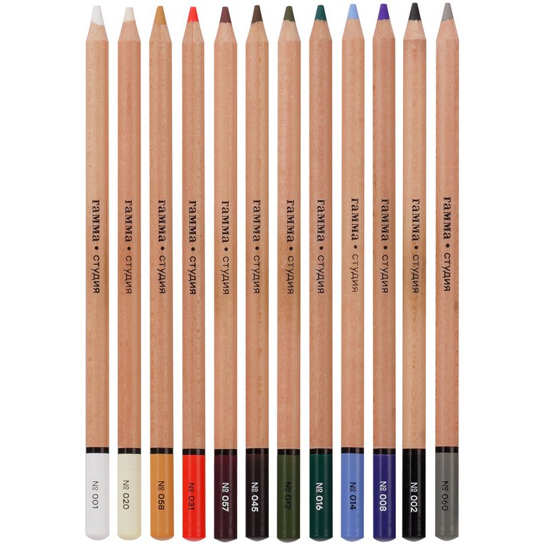 Пастель сухая художественная карандаши 12 цв. ГАММА "Студия"