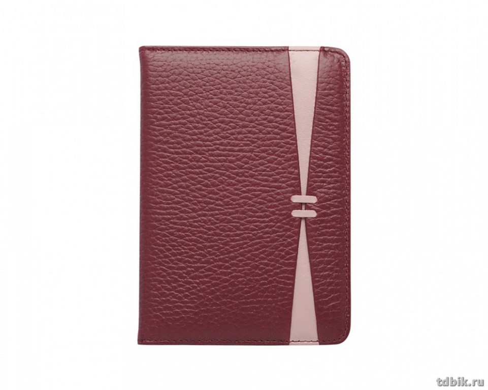 Бумажник водителя D.Morelli "Глория", нат. кожа, бордо/розов.