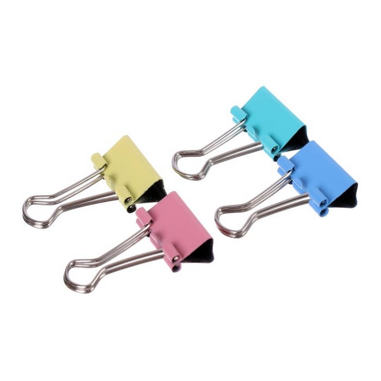 Зажим для бумаг 19 мм цветной