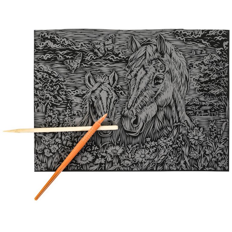 Скретчинг  А5 "Лошади" МУЛЬТИ АРТ