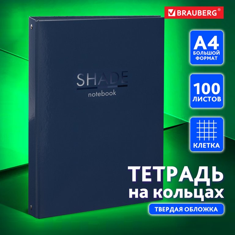 Тетрадь А4 100 лист кл. на кольцах со сменным блоком "Большая"