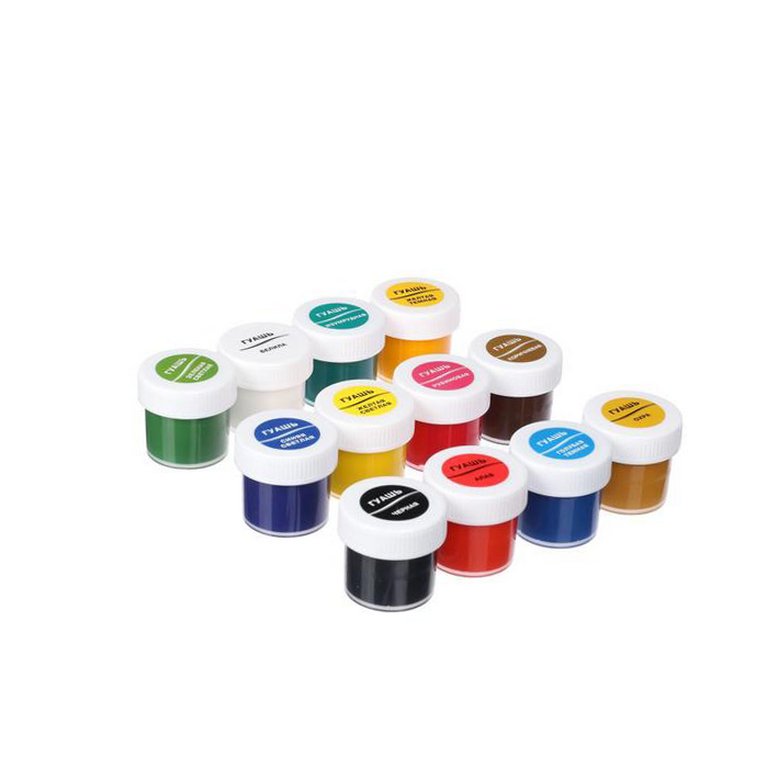 Гуашь 12 цв. по 20 мл ЛУЧ "Классика" блок-тара в пенале