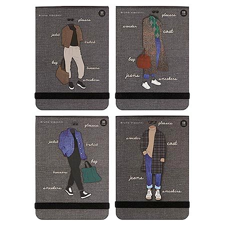 Блокнот А6 100л., 105*148 мм, обложка на резинке "Megapolis Journal. FASHION" в точку, 4 ВИДА