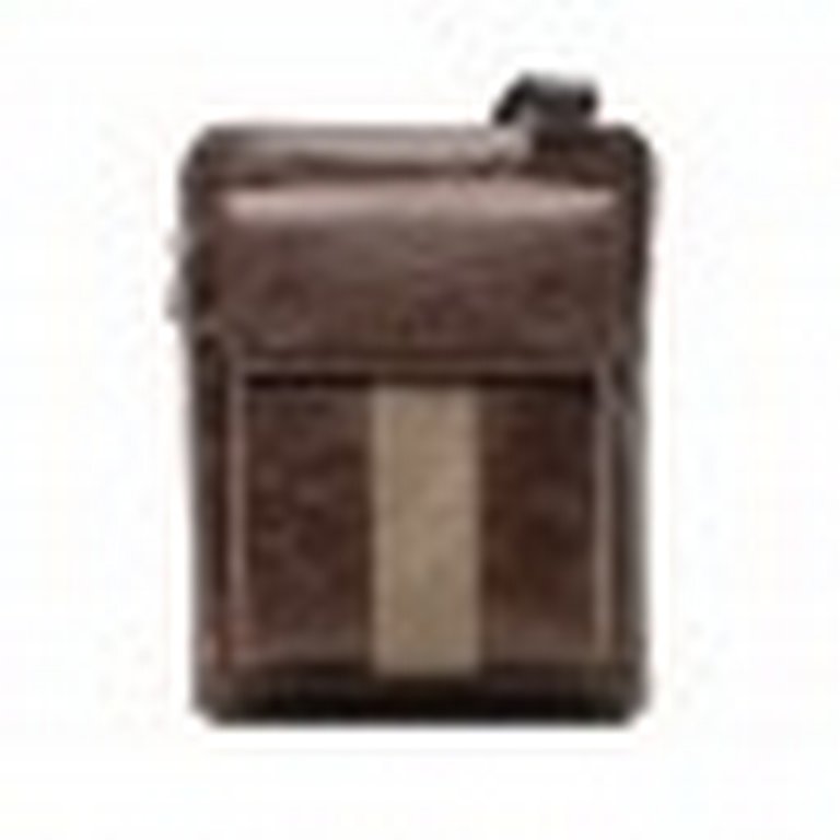 Сумка мужская D.Morelli малая "Бранд" нат. кожа, с карманом, коричневая